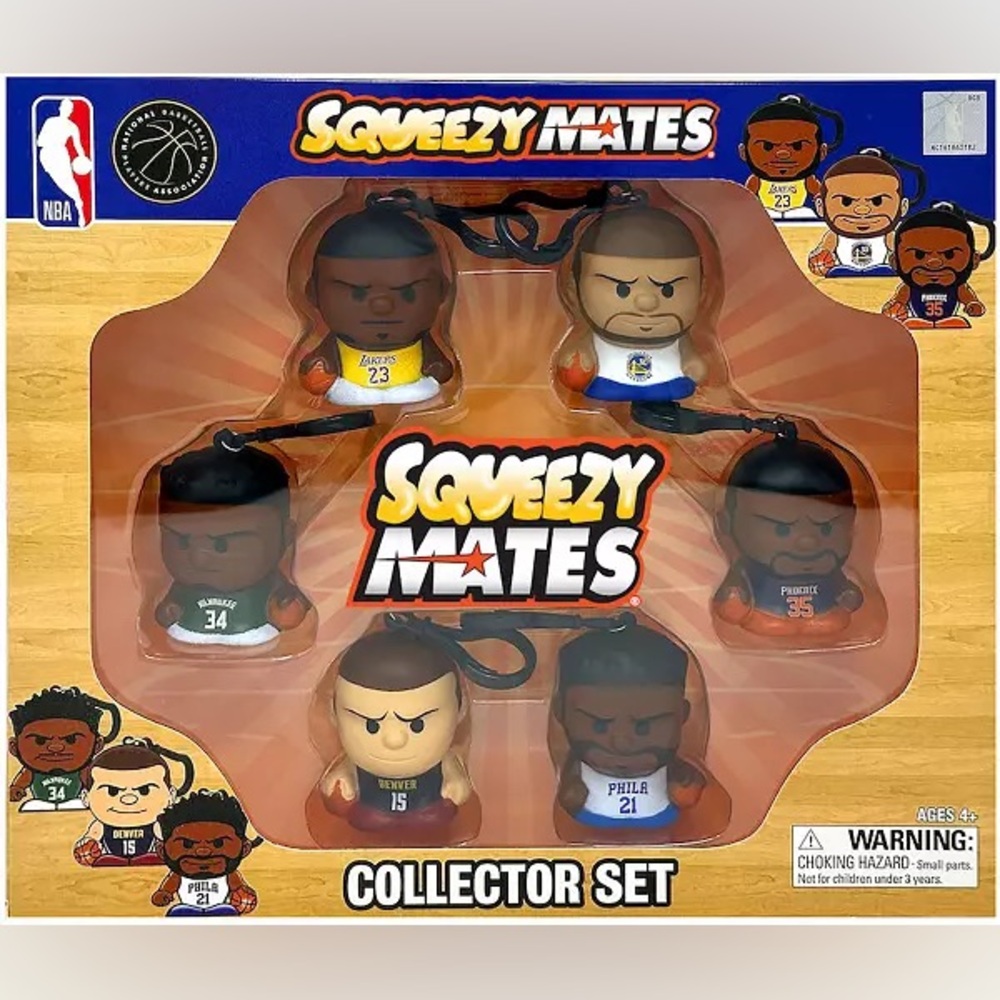 Party Animal NBA SqueezyMate Gift Set – New in Box Basketball Squishies